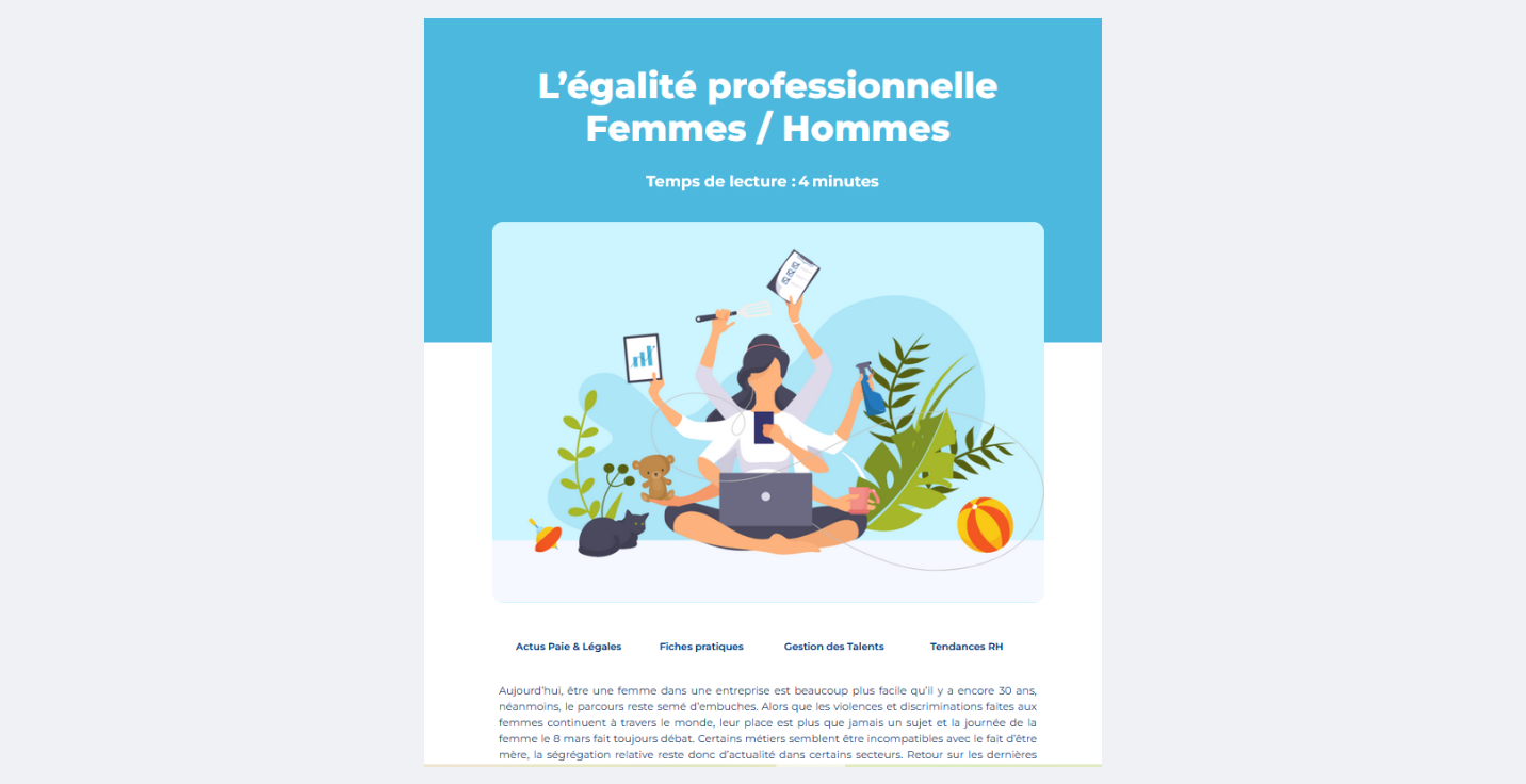 L&rsquo;égalité professionnelle Femmes/Hommes
